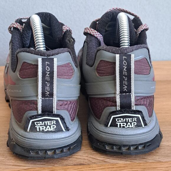 Altra Women’s 8 Lone Peak 4 Trail Running Shoes Gray Purple Hiking Sneakers - Picture 3 of 12
